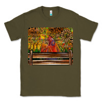 Army Green Farm Life Rooster Classic Tee - CowhideDigitalArt