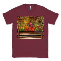Burgundy Farm Life Rooster Classic Tee - CowhideDigitalArt
