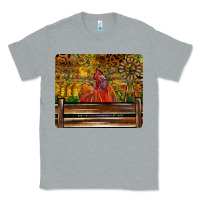 Heather Grey Farm Life Rooster Classic Tee - CowhideDigitalArt