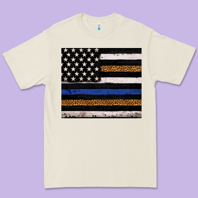 Back To Blue Usa Flag Leopard Police 20oz Tumbler Premium Tee Designed By Neo Western