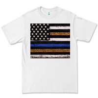 White Back to blue USA flag leopard police 20oz tumbler Premium Tee - Neo Western