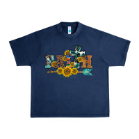 Navy western faith arrow sunflowers Urban Heavy Tee - BarkalooDesign