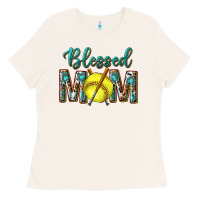 Bone western blessed mom with softball Ladies Tee - texasbilliewilder