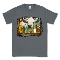 Charcoal Heather charolais heifer with western background Classic Tee - LillyAllenDesigns