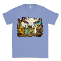 Colony Blue charolais heifer with western background Classic Tee - LillyAllenDesigns