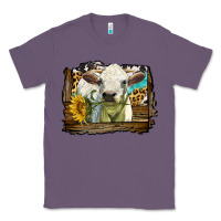 Lavender charolais heifer with western background Classic Tee - LillyAllenDesigns