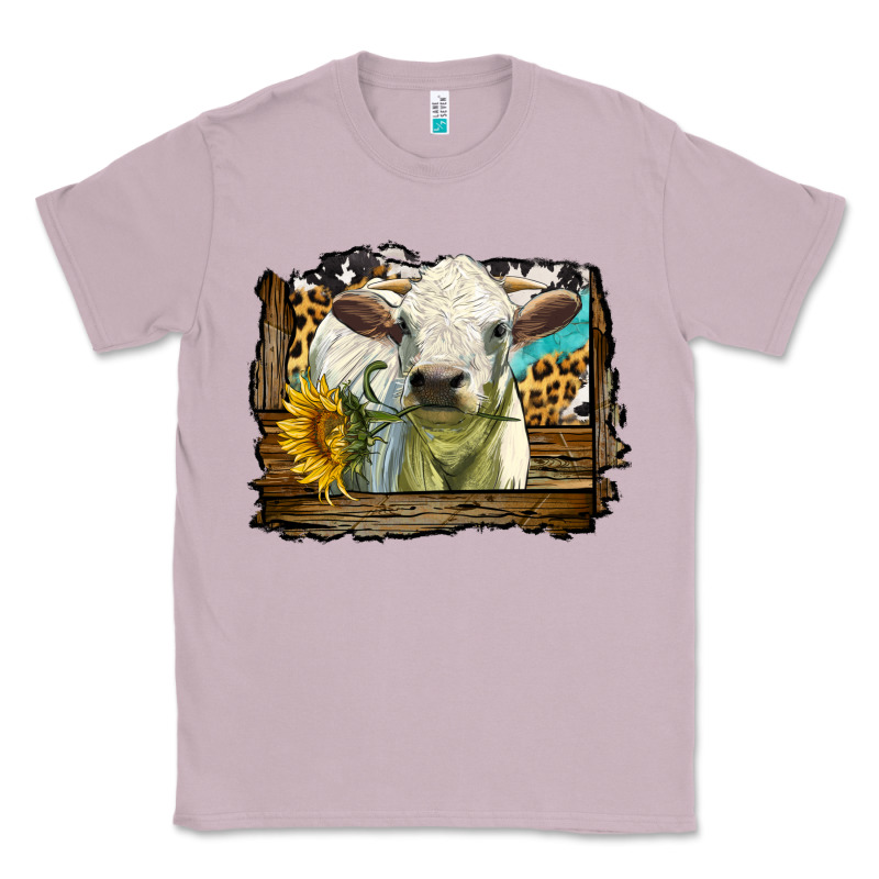 Charolais Heifer With Western Background Classic Tee by LillyAllenDesigns | Teevron