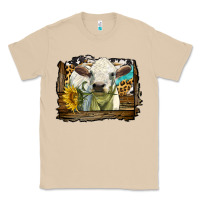 Mushroom charolais heifer with western background Classic Tee - LillyAllenDesigns