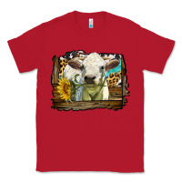 Red charolais heifer with western background Classic Tee - LillyAllenDesigns
