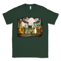 Sports Green charolais heifer with western background Classic Tee - LillyAllenDesigns