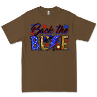 Cacao Back the blue with lightning bolt Premium Tee - Neo Western