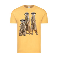 Vintage Mustard 3 meerkat Vintage Tee - LillyAllenDesigns