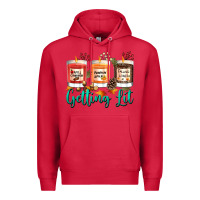 Cardinal Candles with Fall Getting Lit Premium Hoodie - texasbilliewilder