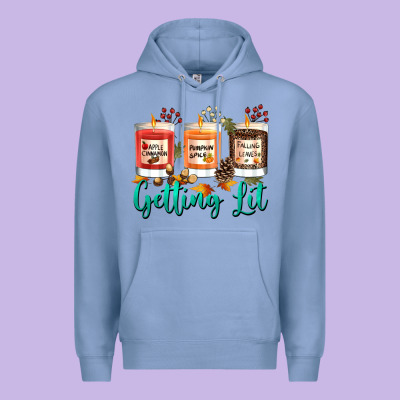 Candles With Fall Getting Lit Premium Hoodie Designed By Texasbilliewilder