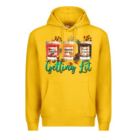 Lemon Candles with Fall Getting Lit Premium Hoodie - texasbilliewilder