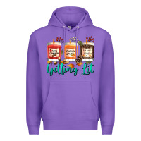 Purple Candles with Fall Getting Lit Premium Hoodie - texasbilliewilder