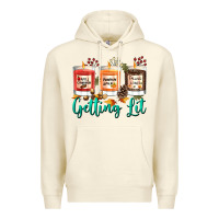 Sandshell Candles with Fall Getting Lit Premium Hoodie - texasbilliewilder
