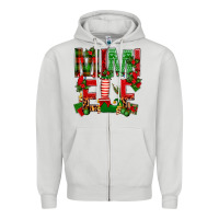 Dove Grey Christmas Mimi Elf Zipper Hoodie - BundleAndBundleShop