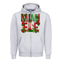 Heather Grey Christmas Mimi Elf Zipper Hoodie - BundleAndBundleShop