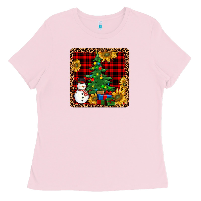 Snowman Trees Coaster Ladies Tee by JahusDesignShop | Teevron