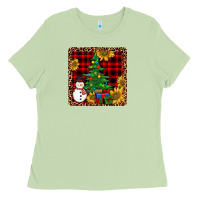 Matcha snowman trees coaster Ladies Tee - JahusDesignShop