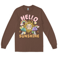 Chestnut hello sunshine Long Sleeve Tee - MaliasSmallBusiness