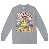 Heather Grey hello sunshine Long Sleeve Tee - MaliasSmallBusiness