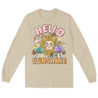 Mushroom hello sunshine Long Sleeve Tee - MaliasSmallBusiness