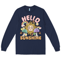 Navy hello sunshine Long Sleeve Tee - MaliasSmallBusiness