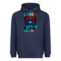 Navy Level 40 Unlocked Heavyweight Hoodie - Bettercallsaul