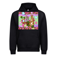 Black Easter eggs bunnys basket Urban Hoodie - OliviaCreatesArt
