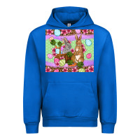 Cobalt Easter eggs bunnys basket Urban Hoodie - OliviaCreatesArt