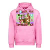 Fuchsia Pink Easter eggs bunnys basket Urban Hoodie - OliviaCreatesArt