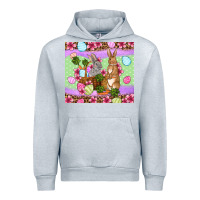 Heather Grey Easter eggs bunnys basket Urban Hoodie - OliviaCreatesArt
