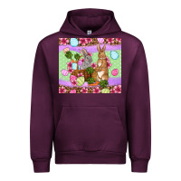 Mauve Wine Easter eggs bunnys basket Urban Hoodie - OliviaCreatesArt