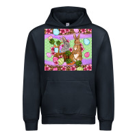 Navy Easter eggs bunnys basket Urban Hoodie - OliviaCreatesArt