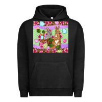 Pigment Black Easter eggs bunnys basket Urban Hoodie - OliviaCreatesArt
