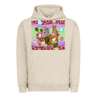 Pigment French Oak Easter eggs bunnys basket Urban Hoodie - OliviaCreatesArt