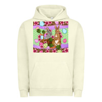Pigment Pistachio Easter eggs bunnys basket Urban Hoodie - OliviaCreatesArt