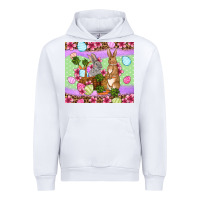 White Easter eggs bunnys basket Urban Hoodie - OliviaCreatesArt