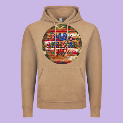 All American Girl Vintage Hoodie Designed By Artiststas