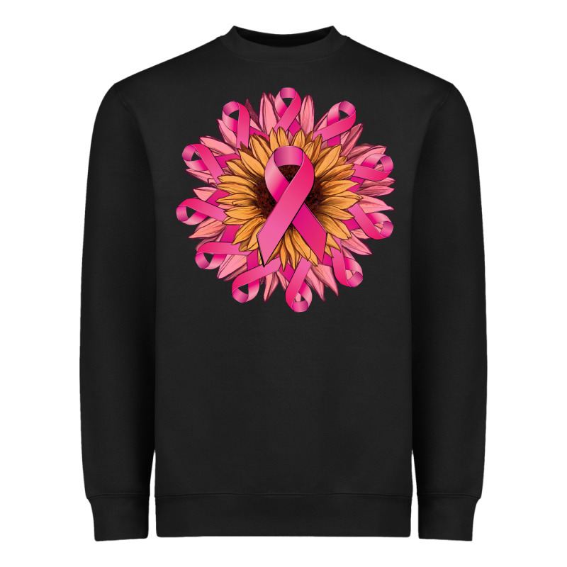 Cancer Ribbon Sunflower Heavyweight Sweatshirt by NancyCooperArtShop | Teevron