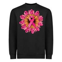 Black cancer ribbon sunflower Heavyweight Sweatshirt - NancyCooperArtShop