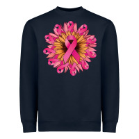 Navy cancer ribbon sunflower Heavyweight Sweatshirt - NancyCooperArtShop