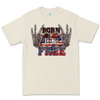 Bone Born to be free 4th of July Premium Tee - CowGirlArtShop