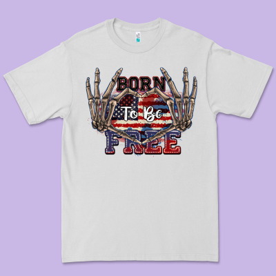 Born To Be Free 4th Of July Premium Tee Designed By Cowgirlartshop