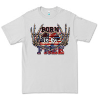 Dove Grey Born to be free 4th of July Premium Tee - CowGirlArtShop