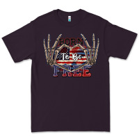 Plum Born to be free 4th of July Premium Tee - CowGirlArtShop