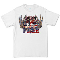 White Born to be free 4th of July Premium Tee - CowGirlArtShop