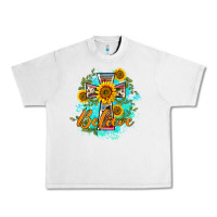 Lunar Rock western belive sunflowers cross Urban Heavy Tee - BarkalooDesign